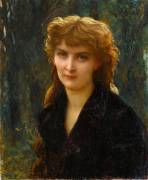 Portrait de la baronne Eléonore d'Uckermann, belle-soeur de l'artiste (Ernest Hébert) - Muzeo.com