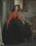 Portrait de Mlle L.L..., dit aussi Jeune fille en veste rouge (James Tissot) - Muzeo.com