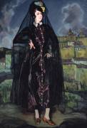 Portrait of Anita Ramirez in Black (Ignacio Zuloaga y Zabaleta) - Muzeo.com