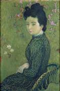 Portrait of Eva Meurier in a Green Dress (Maurice Denis) - Muzeo.com