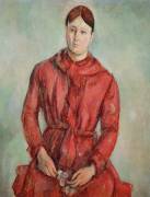 Portrait of Madame Cezanne in a Red Dress (Paul Cézanne) - Muzeo.com
