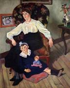 Portrait of Marie Coca and her Daughter (Suzanne Valadon) - Muzeo.com