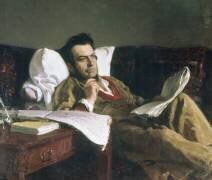 Portrait of Mikhail Glinka at the time of his composition of the opera 'Ruslan and Ludmilla' (Ilya Répine) - Muzeo.com