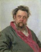 Portrait of Modest Petrovich Moussorgsky (Ilya Répine) - Muzeo.com