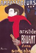 Poster advertising Aristide Bruant in his cabaret at the Ambassadeurs (Henri de Toulouse-Lautrec) - Muzeo.com