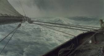 Poupe de l'Alda; mer démontée (vent et vagues) (Henry Brokman) - Muzeo.com