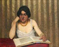 Reader with a Yellow Necklace (Félix Vallotton) - Muzeo.com