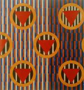 Red triangles in circles (Lioubov Popova) - Muzeo.com