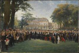 Réception des maires de France dans les jardins du palais de l'Elysée à l'occasion de l'Exposition universelle de Paris, le 22 septembre 1900 (Fernand Cormon) - Muzeo.com