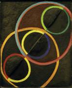 Relief noir avec des cercles de couleur (Robert Delaunay) - Muzeo.com