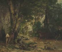Remise de chevreuils au ruisseau de Plaisir-Fontaine (Gustave Courbet) - Muzeo.com