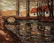 River Landscape (Ernest Lawson) - Muzeo.com