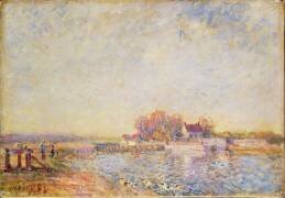 River Scene with Ducks (Alfred Sisley) - Muzeo.com