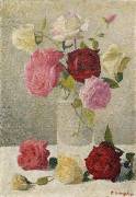 Roses in a Vase (Achille Lauge) - Muzeo.com