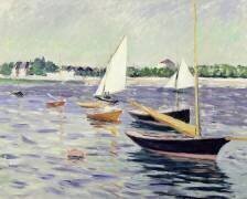 Sailing Boats at Argenteuil (Gustave Caillebotte) - Muzeo.com
