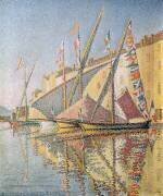 Sailing Boats in St. Tropez Harbour (Paul Signac) - Muzeo.com