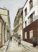 Saint-Rustique Street in Montmartre (Maurice Utrillo) - Muzeo.com