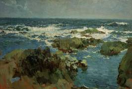 Sea and rocks (Joaquin Sorolla y Bastida) - Muzeo.com