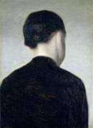 Seated Figure, Seen from Behind (Anna Hammershoi) (Vilhelm Hammershoi) - Muzeo.com