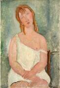 Seated Young Girl in a Shirt (Amedeo Modigliani) - Muzeo.com