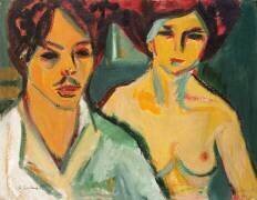 Self Portrait with Model (Ernst Ludwig Kirchner) - Muzeo.com