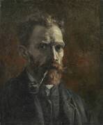 Self-portrait with pipe (Vincent van Gogh) - Muzeo.com