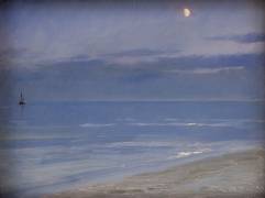 Skagen Beach in Moonlight (Peder Severin Kröyer) - Muzeo.com