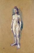 Standing Female Nude (Henri de Toulouse-Lautrec) - Muzeo.com