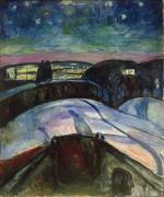 Star Night Night Landscape in Northern Europe (Edvard Munch) - Muzeo.com