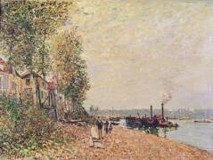 Steam Boats on the Loing at Saint-Mammes (Alfred Sisley) - Muzeo.com