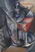 Still Life : Glass and Siphon (Umberto Boccioni) - Muzeo.com