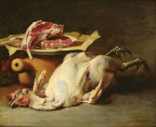 Still Life of a Chicken and Cutlets (Guillaume Fouace) - Muzeo.com