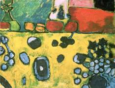 Still Life with a Colourful Tablecloth (Alexej von Jawlensky) - Muzeo.com