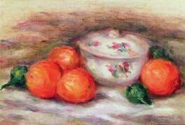 Still life with a covered dish and Oranges (Auguste Renoir) - Muzeo.com