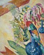 Still life with a parrot (Robert Delaunay) - Muzeo.com