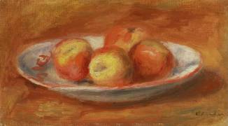 Still Life with Four Apples on a Plate (Auguste Renoir) - Muzeo.com
