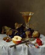 Still Life with Fruit and Glass of Wine (Emilie Preyer) - Muzeo.com