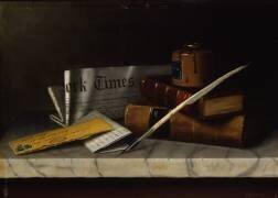 Still Life with Letter to Mr. Clarke (William Michael Harnett) - Muzeo.com