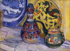 Still Life with Oriental Figures (Spencer Frederick Gore) - Muzeo.com