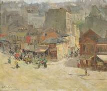 Street scene in Montmartre (Louis Abel-Truchet) - Muzeo.com