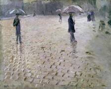 Study for a Paris Street, Rainy Day (Gustave Caillebotte) - Muzeo.com