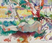 Study in reverse, nude beneath trees, Villa Demiere (Henri-Charles Manguin) - Muzeo.com