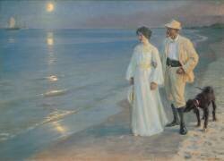 Summer evening on the beach at Skagen (Peder Severin Kröyer) - Muzeo.com
