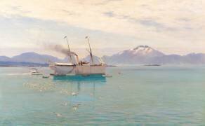 Summer Morning at Molde (Johannes Martin Grimelund) - Muzeo.com