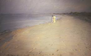 Summer Night on the Beach (Peder Severin Kröyer) - Muzeo.com