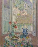 Table overlooking the courtyard (Henri Le Sidaner) - Muzeo.com
