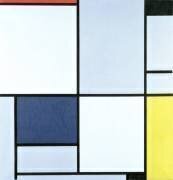 Tableau 1, with Red, Black, Blue and Yellow (Piet Mondrian) - Muzeo.com