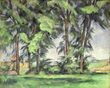 Tall Trees at the Jas de Bouffan, 1883 (Paul Cézanne) - Muzeo.com