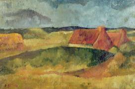 Thatched Cottages at Pouldu (Paul Serusier) - Muzeo.com