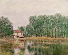 The Banks of the Canal at Moret-sur-Loing (Alfred Sisley) - Muzeo.com